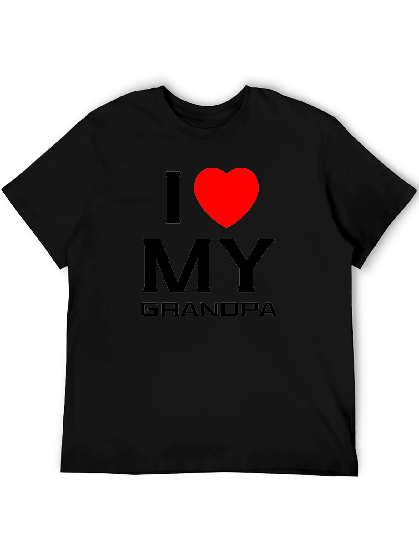 I Love My Grandpa T-Shirt - Black
