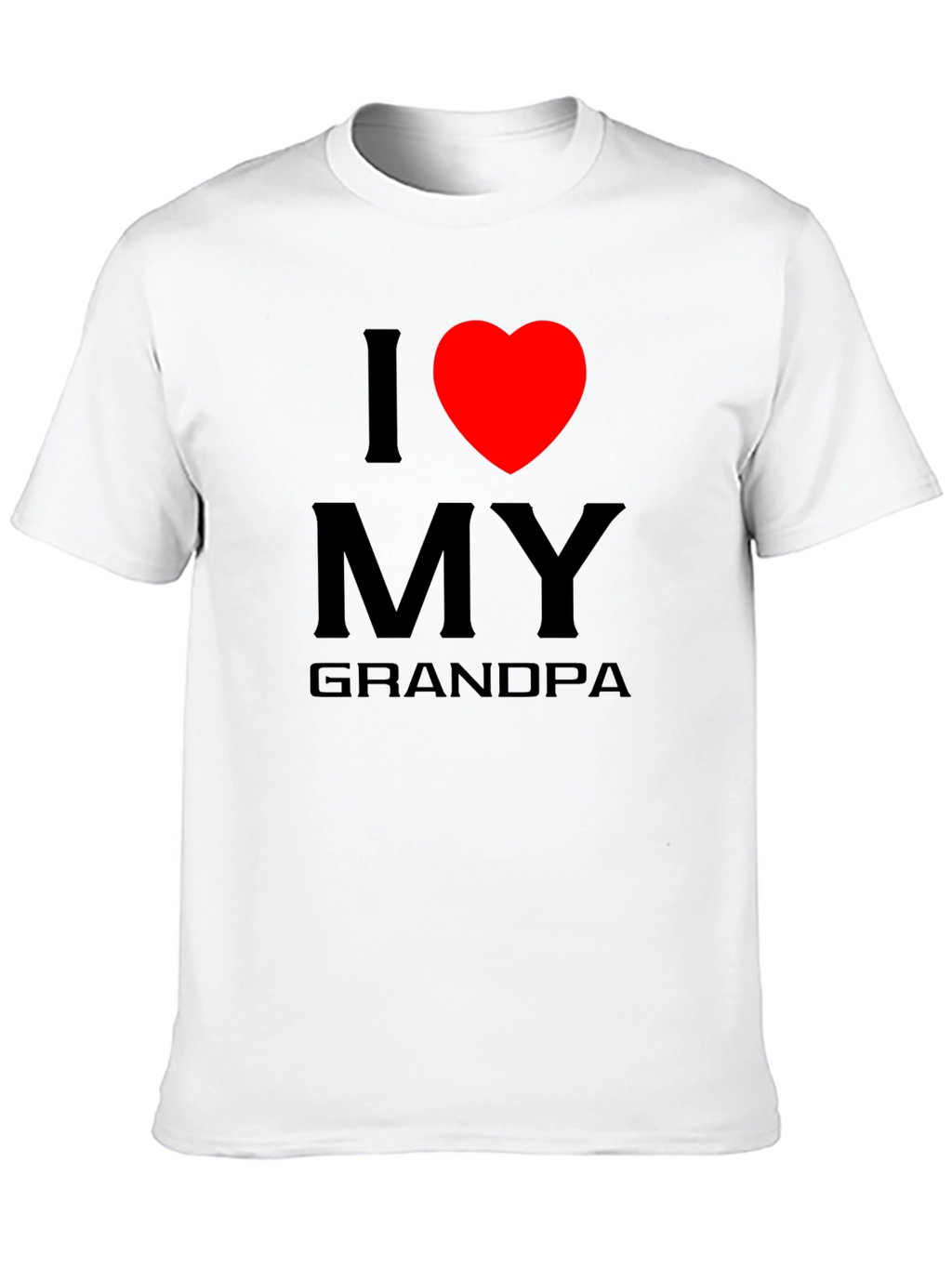 I Love My Grandpa T-Shirt - Black