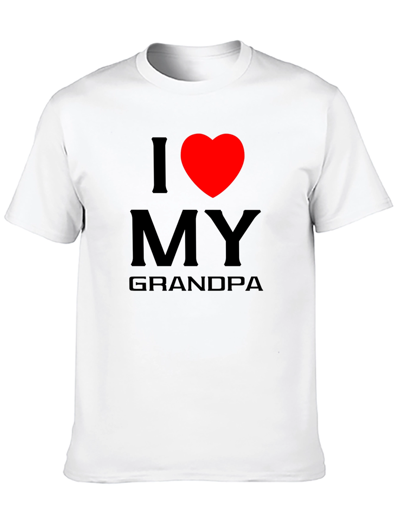 I Love My Grandpa T-Shirt - Black