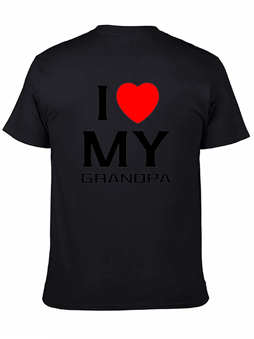 I Love My Grandpa T-Shirt - Black