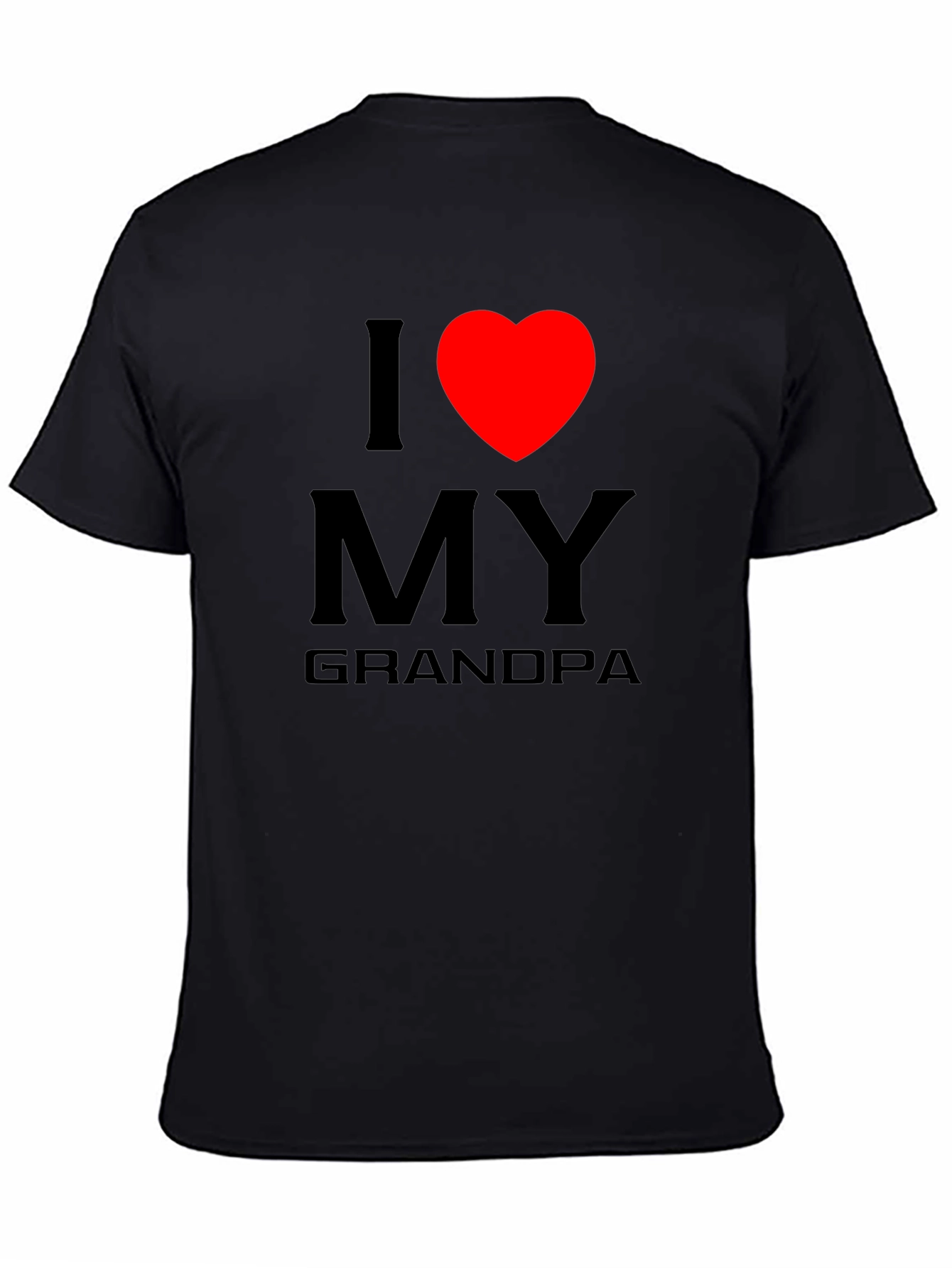 I Love My Grandpa T-Shirt - Black