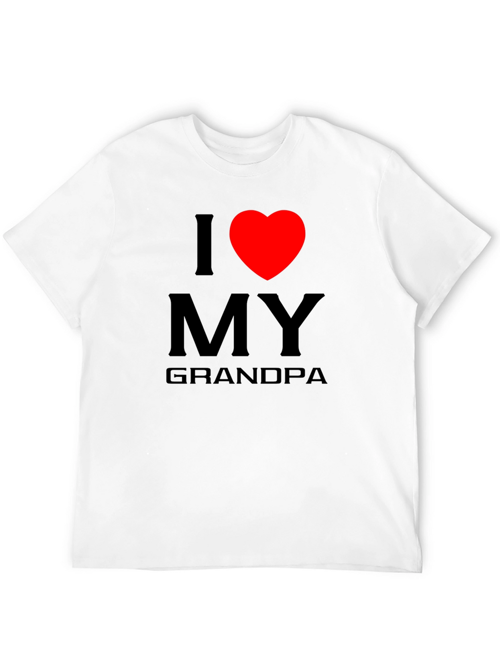 I Love My Grandpa T-Shirt - Black
