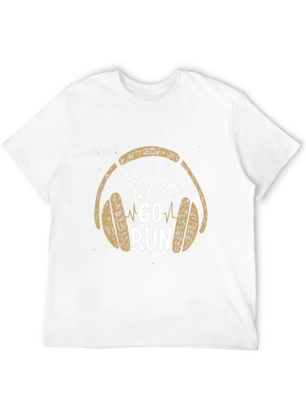 Life is Short Go Run Black Graphic Tee