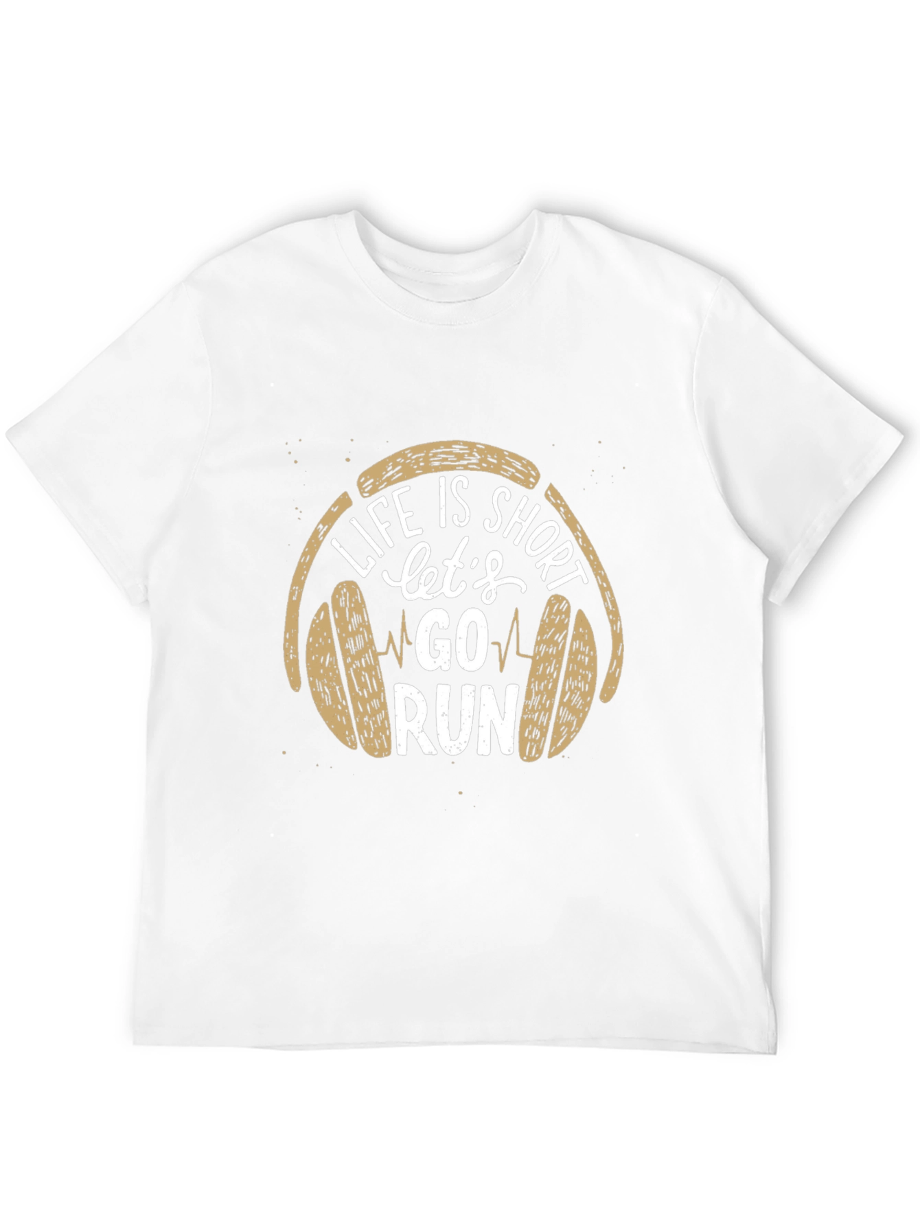 Life is Short Go Run Black Graphic Tee