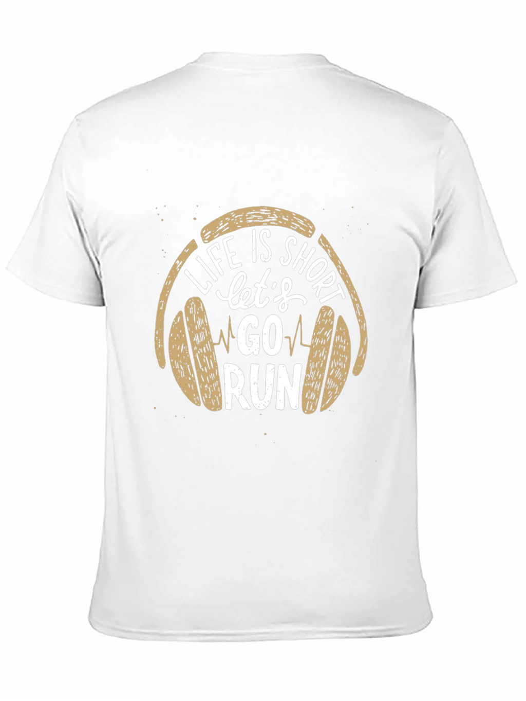 Life is Short Go Run Black Graphic Tee