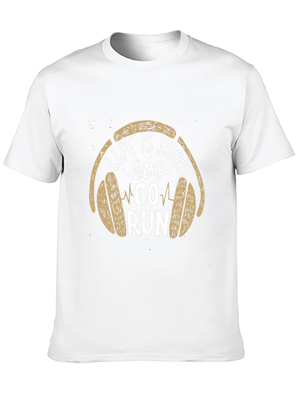 Life is Short Go Run Black Graphic Tee