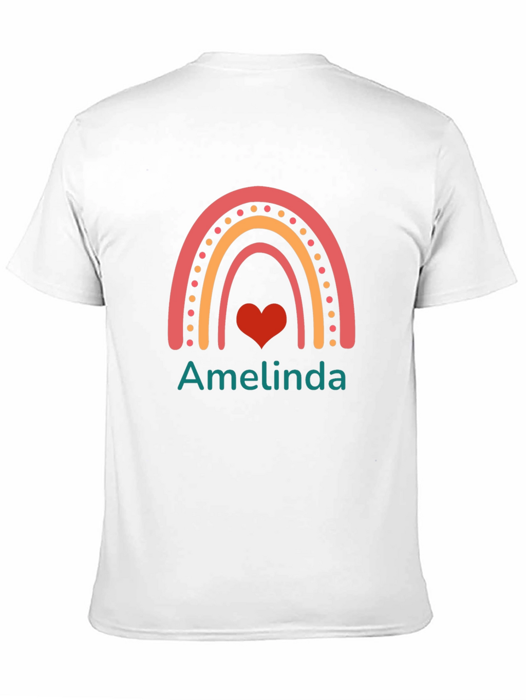 Amelinda Rainbow Heart Custom T-Shirt
