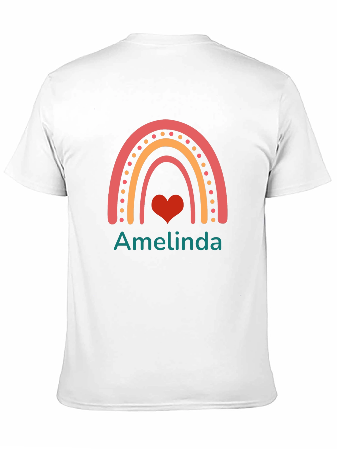 Amelinda Rainbow Heart Custom T-Shirt