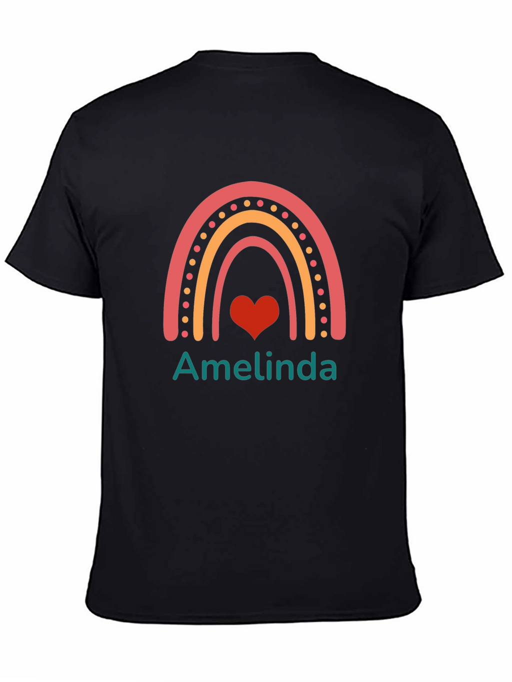 Amelinda Rainbow Heart Custom T-Shirt