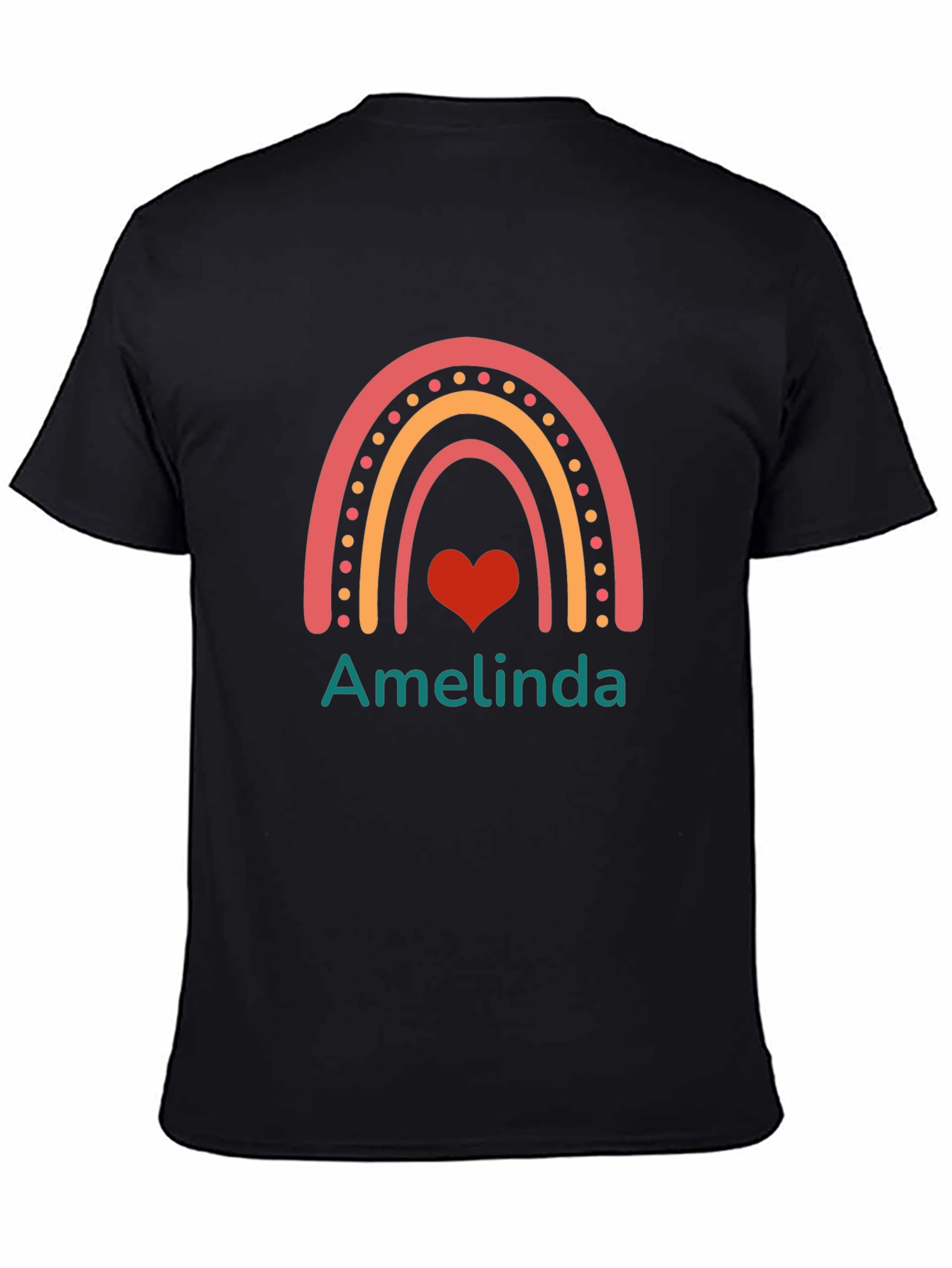 Amelinda Rainbow Heart Custom T-Shirt