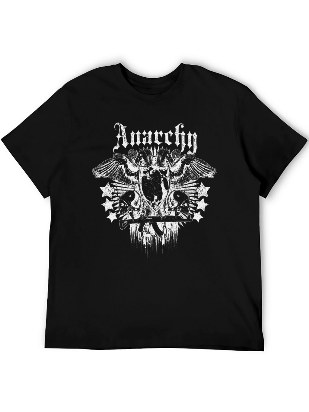 Anarchy Graphic Print Black T-Shirt