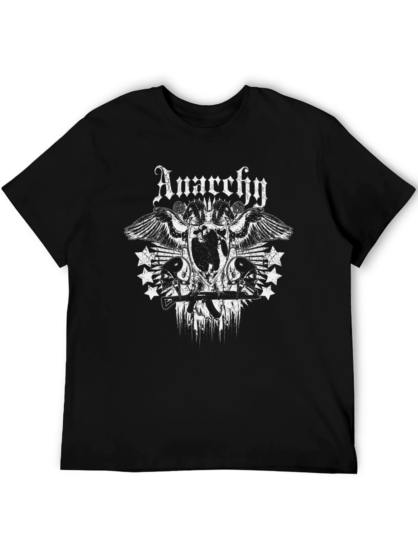 Anarchy Graphic Print Black T-Shirt