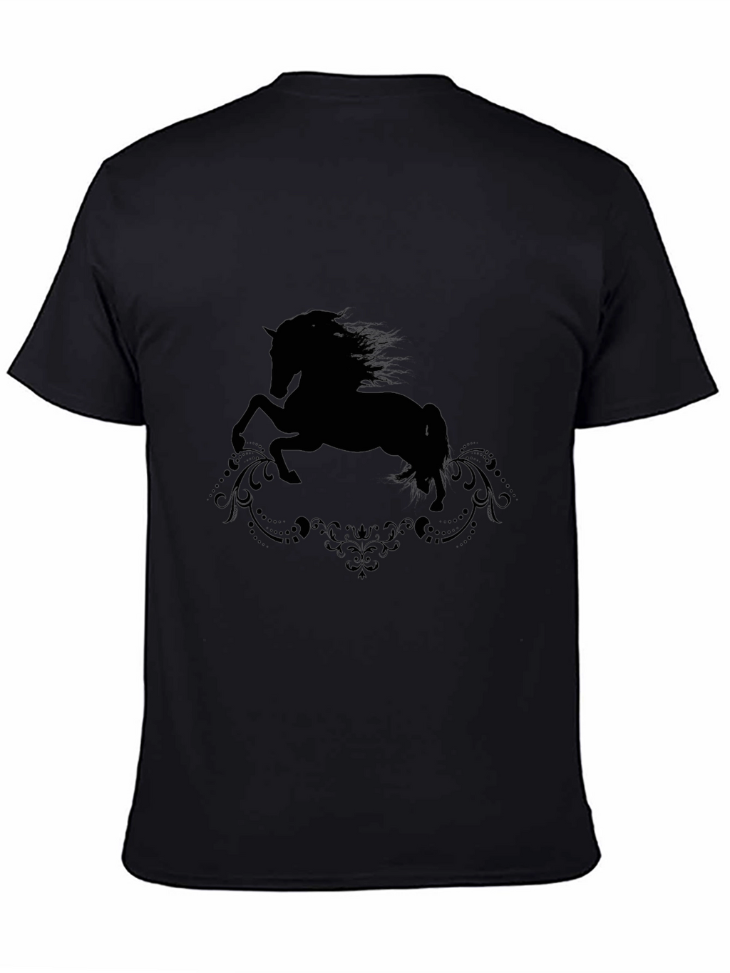 Black Horse Silhouette Graphic Tee