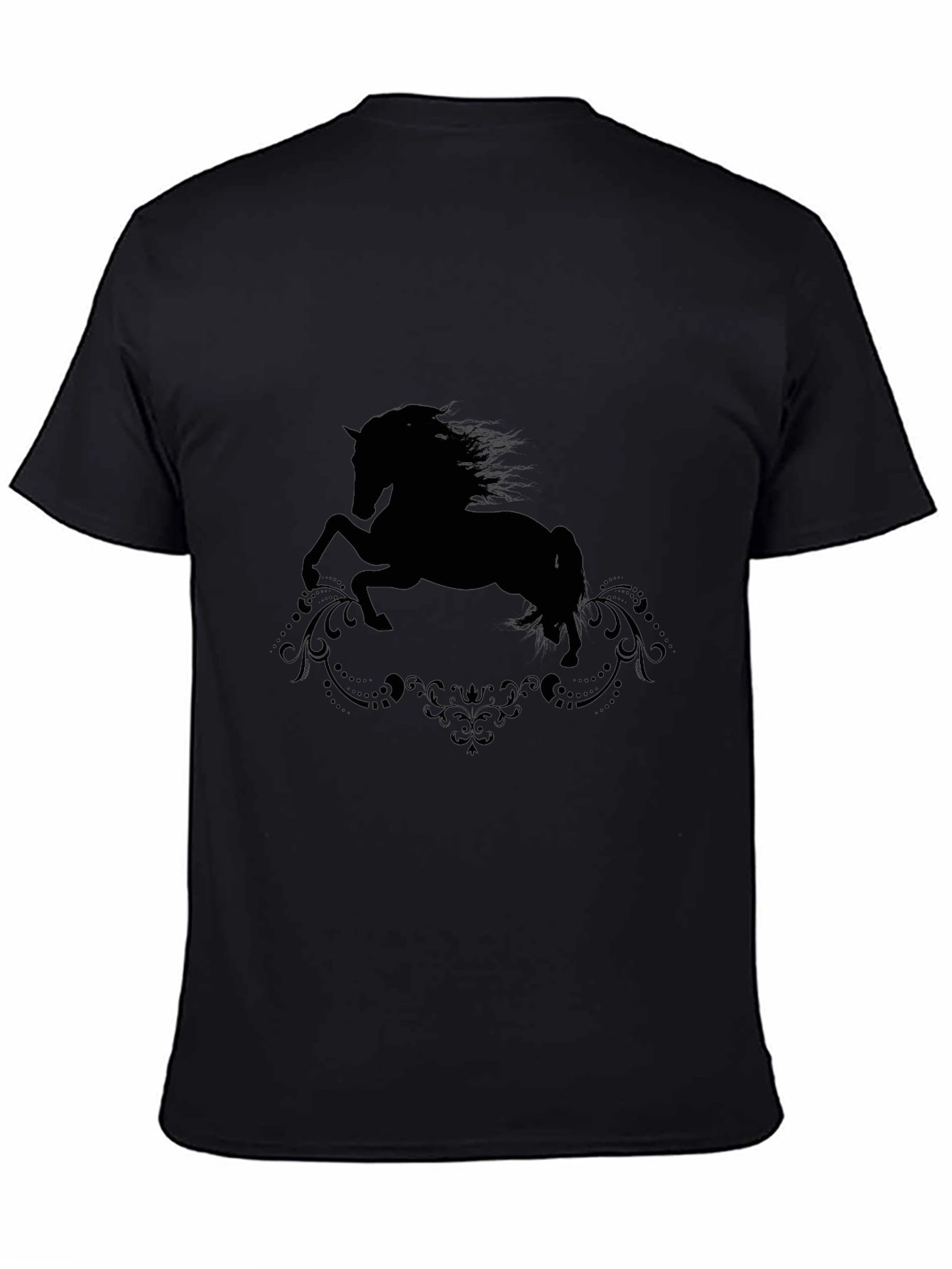 Black Horse Silhouette Graphic Tee