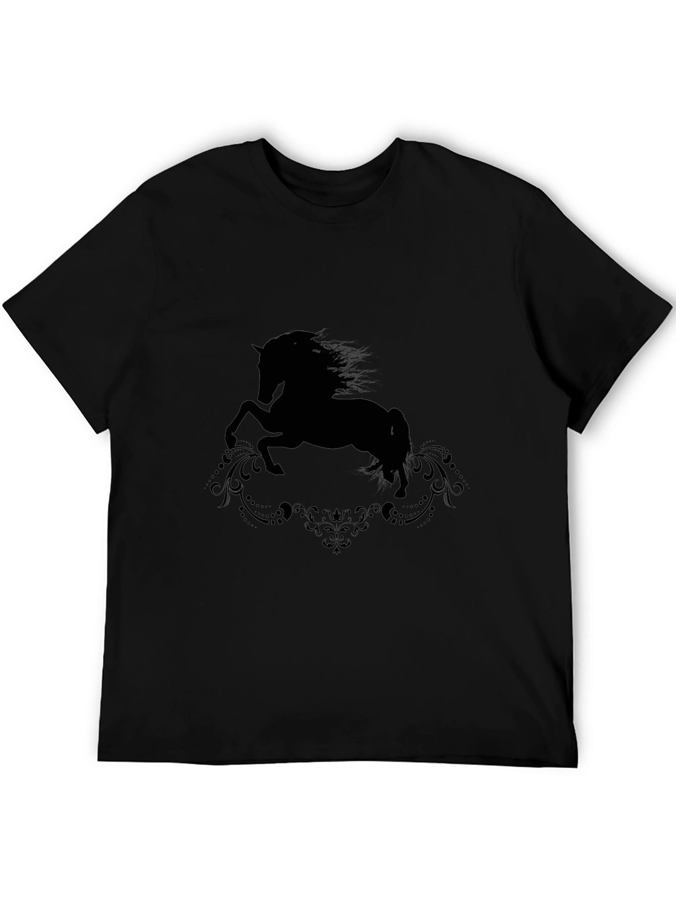 Black Horse Silhouette Graphic Tee