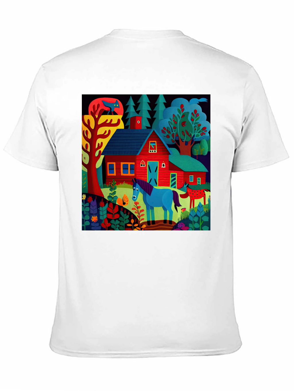 Vibrant Farm Scene Graphic Tee