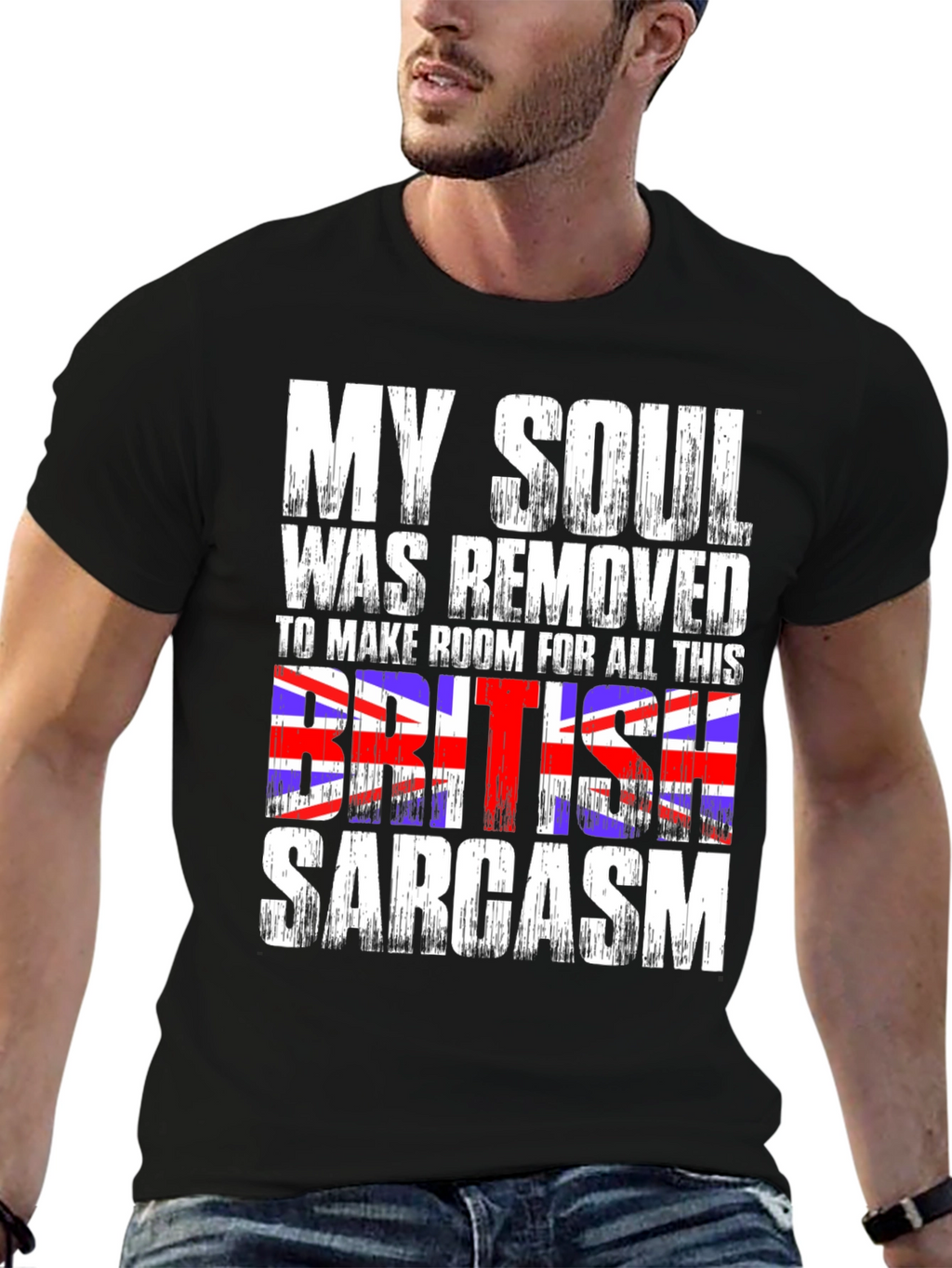 British Sarcasm Graphic Tee - Black