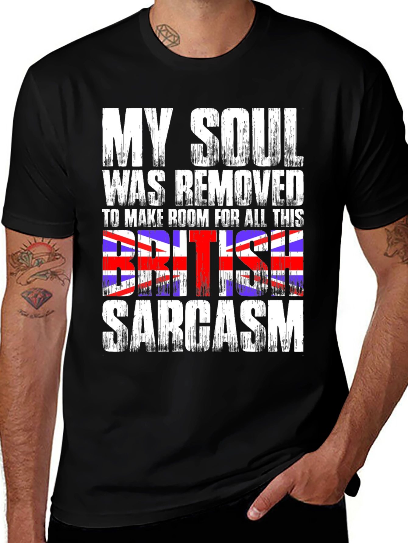 British Sarcasm Graphic Tee - Black