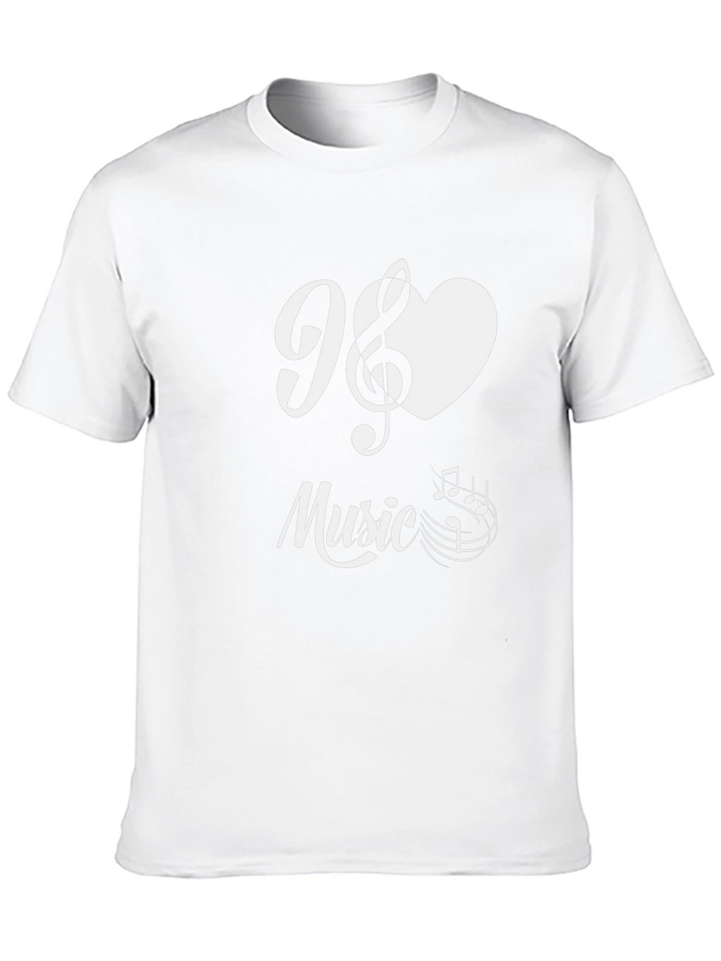 I Love Music T-Shirt - Black Cotton Graphic Tee