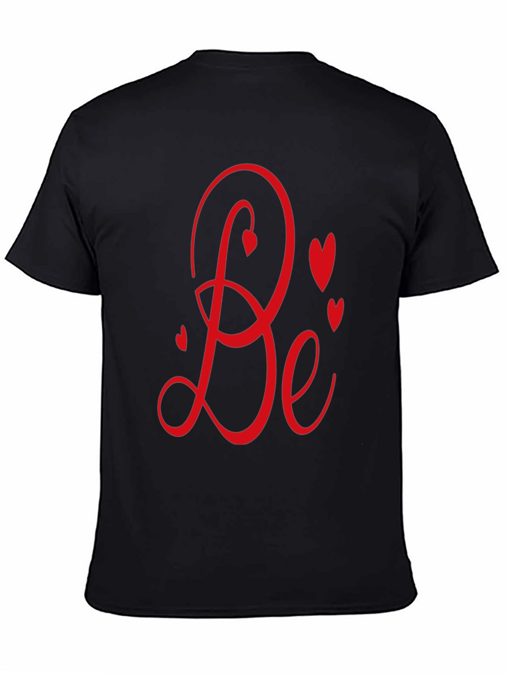 Romantic Be Mine Graphic Black Tee