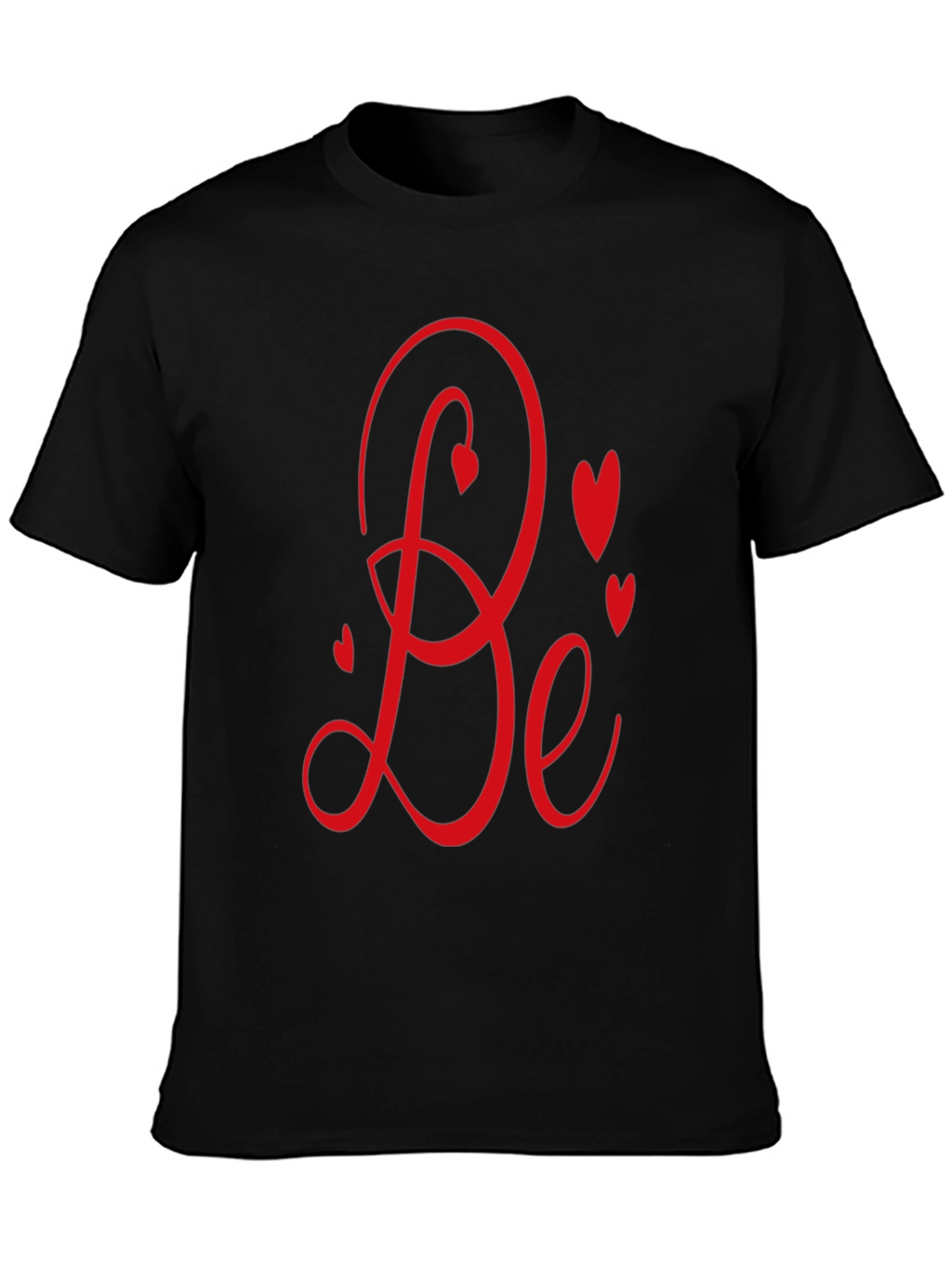 Romantic Be Mine Graphic Black Tee