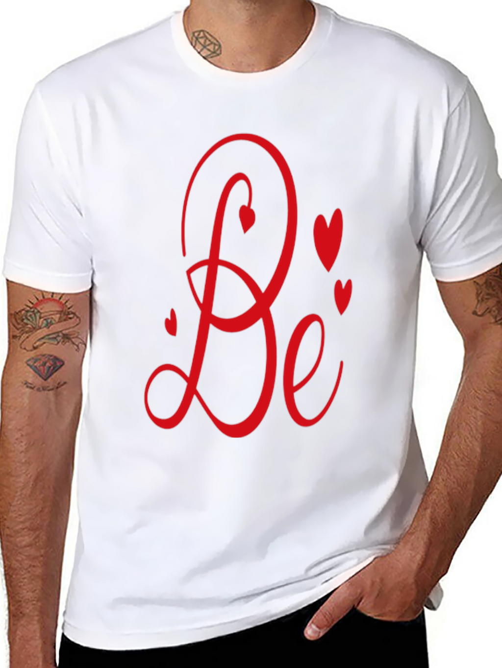 Romantic Be Mine Graphic Black Tee