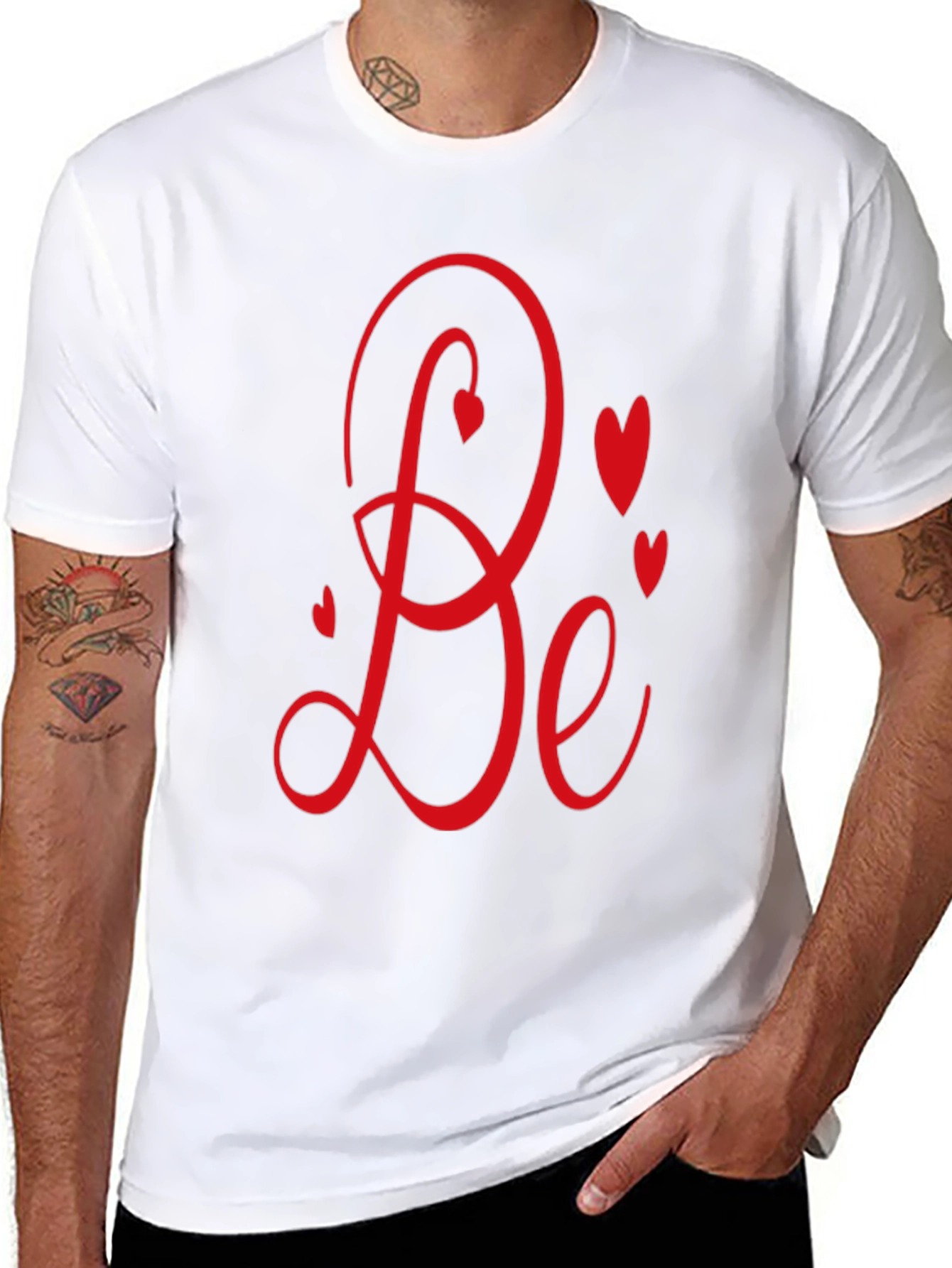 Romantic Be Mine Graphic Black Tee