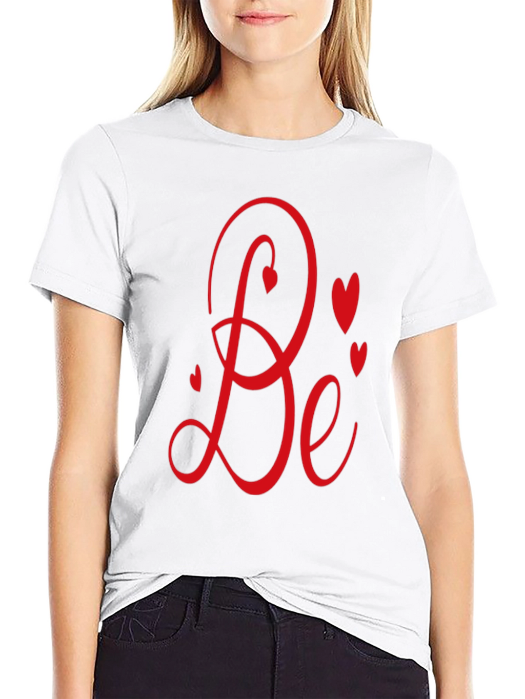 Romantic Be Mine Graphic Black Tee