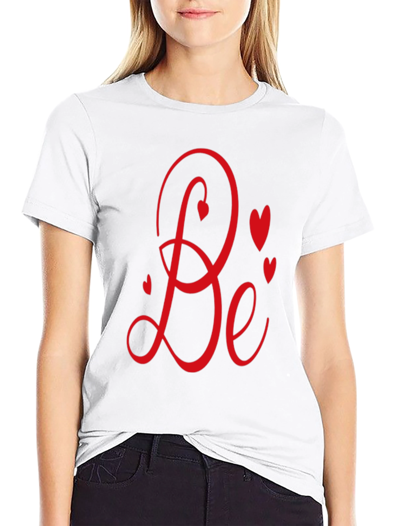 Romantic Be Mine Graphic Black Tee
