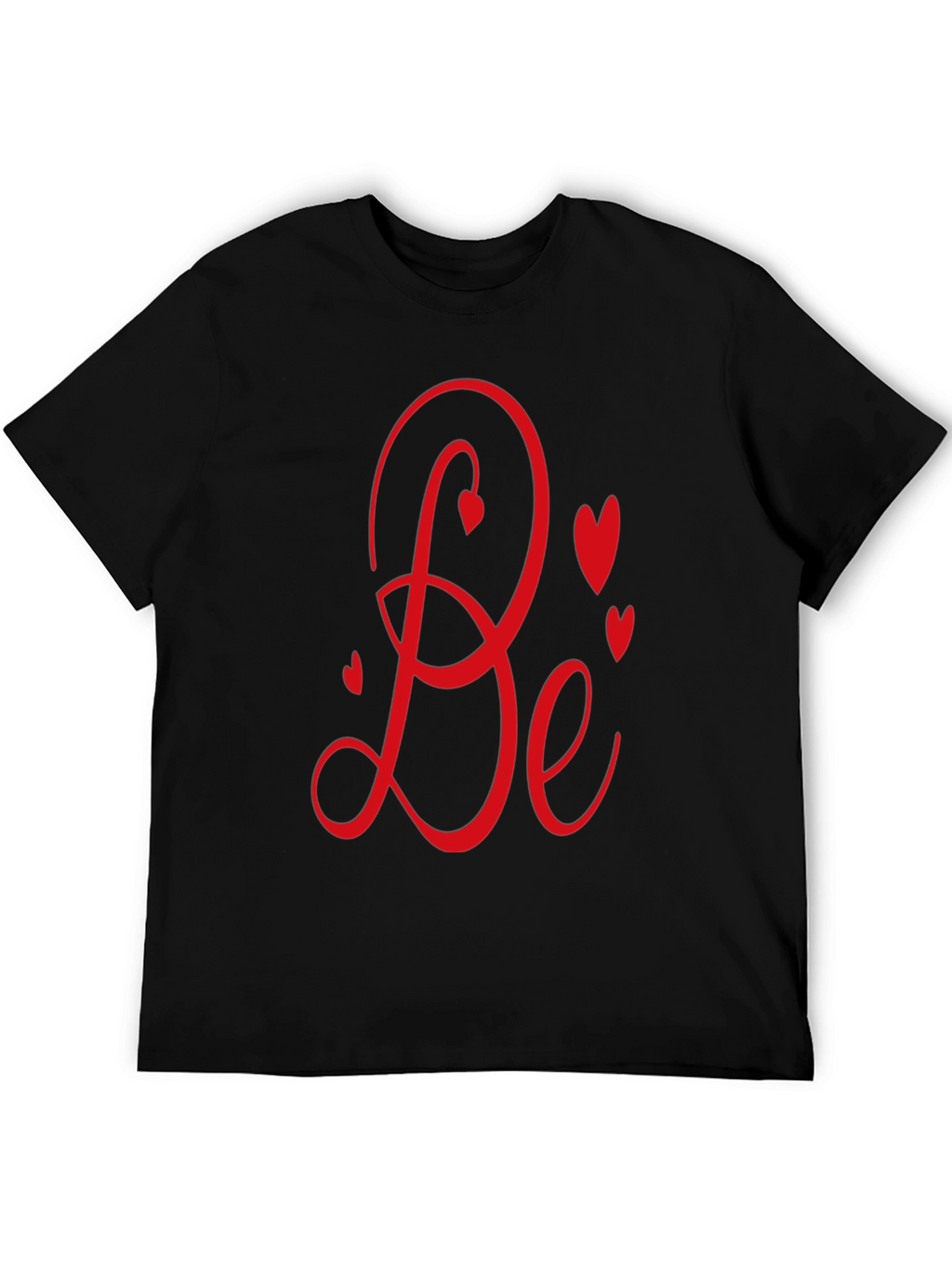 Romantic Be Mine Graphic Black Tee