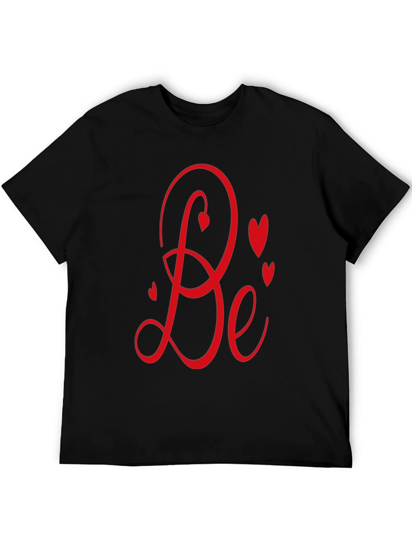 Romantic Be Mine Graphic Black Tee