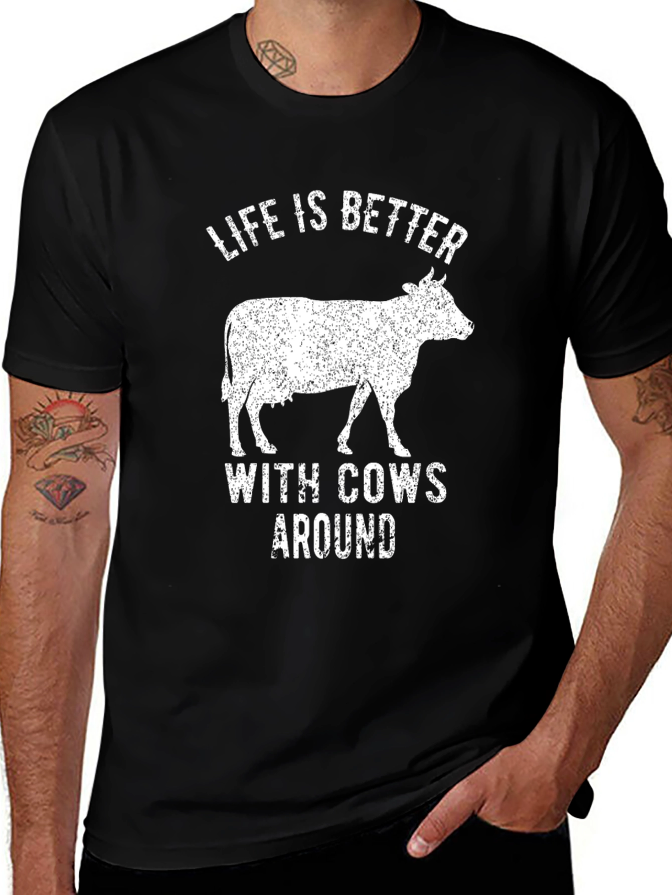 Life Is Better With Cows Around T-Shirt