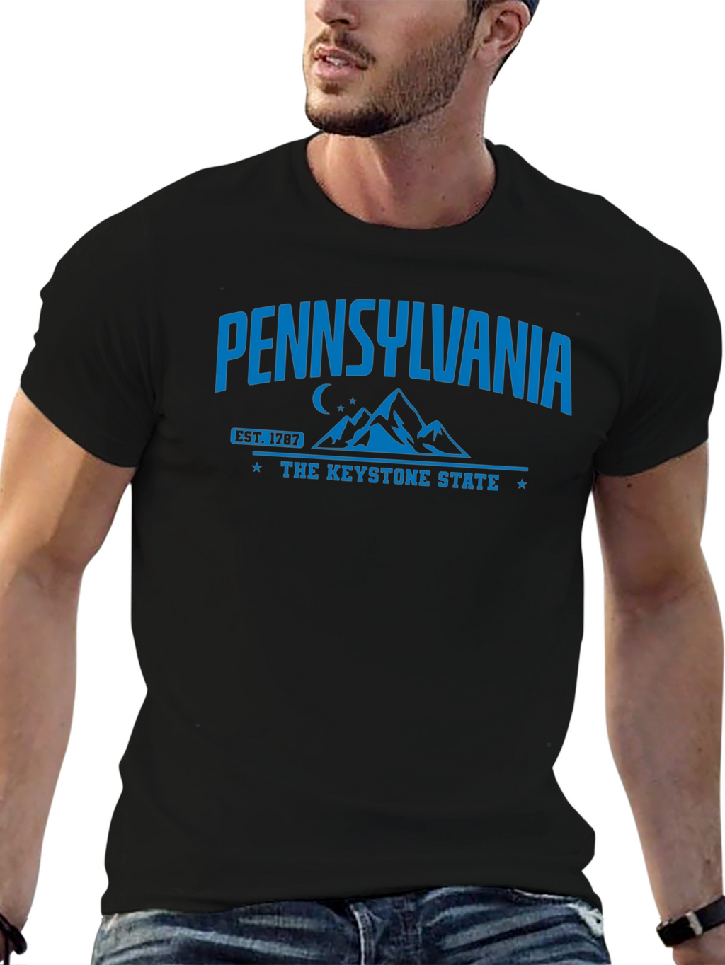Pennsylvania Keystone State Black T-Shirt