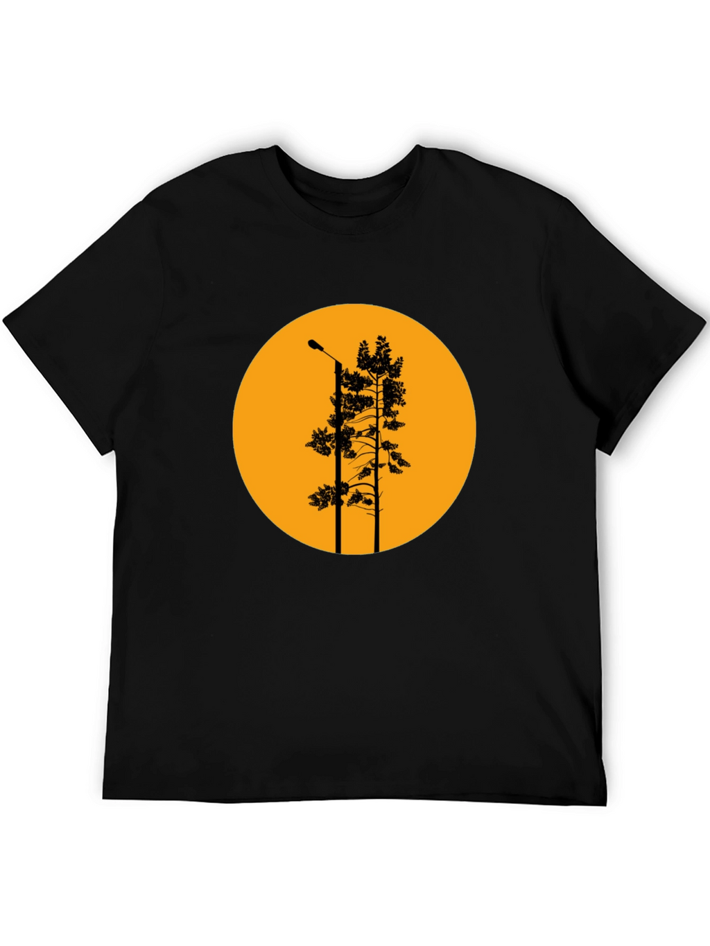 Retro Sunset Tree Silhouette Graphic T-Shirt