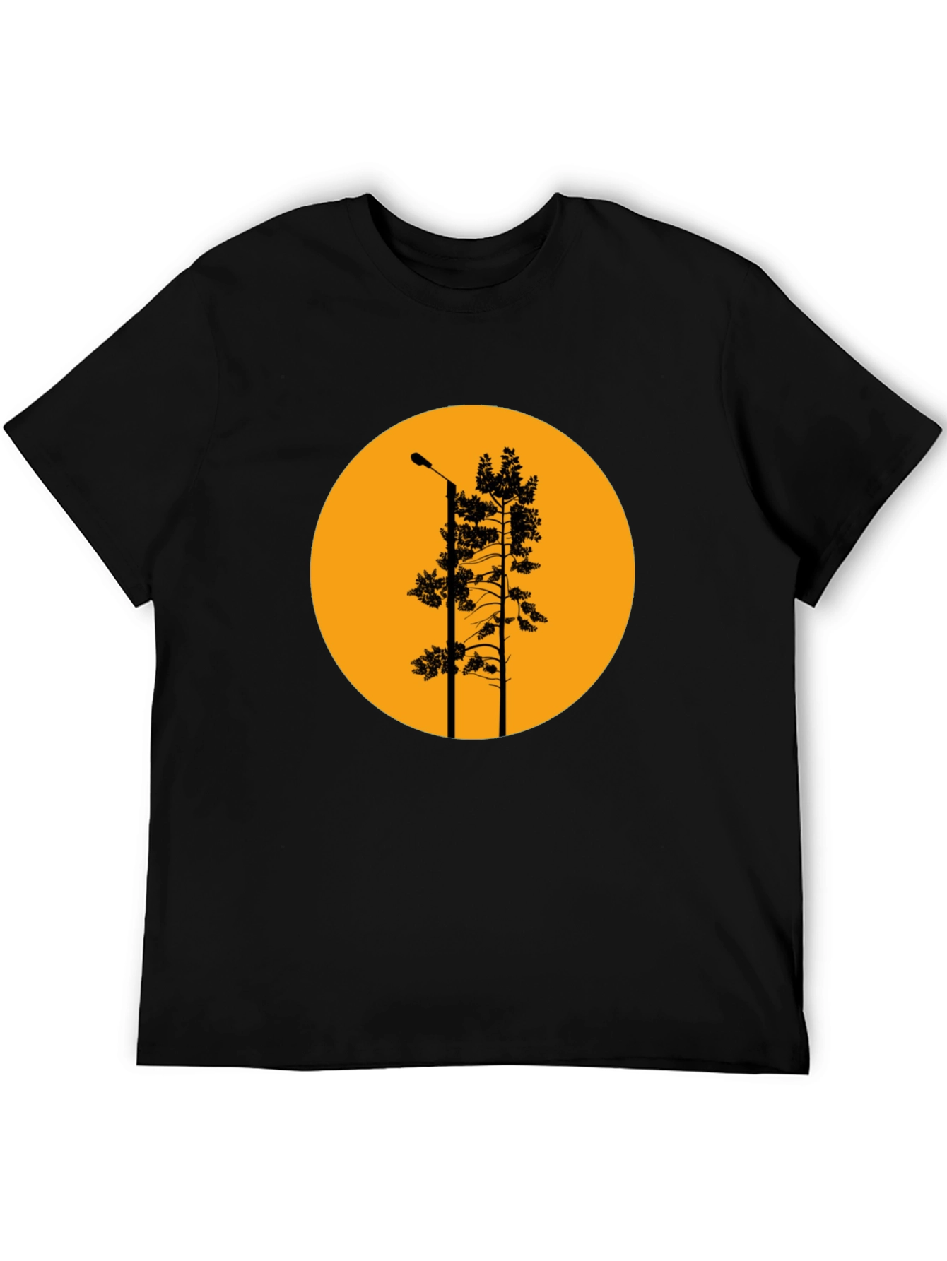 Retro Sunset Tree Silhouette Graphic T-Shirt