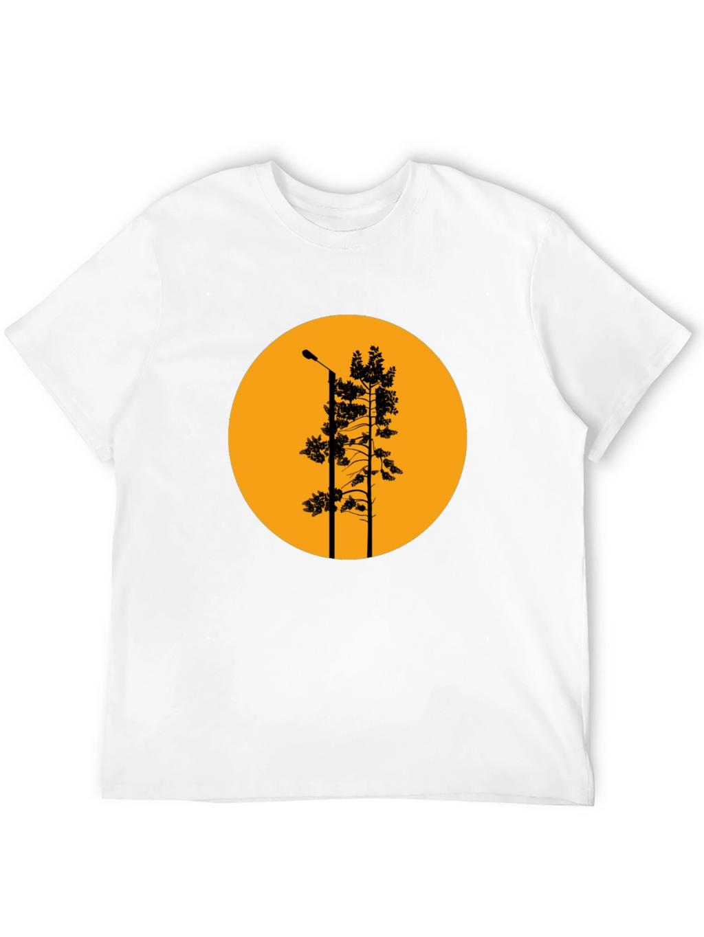 Retro Sunset Tree Silhouette Graphic T-Shirt
