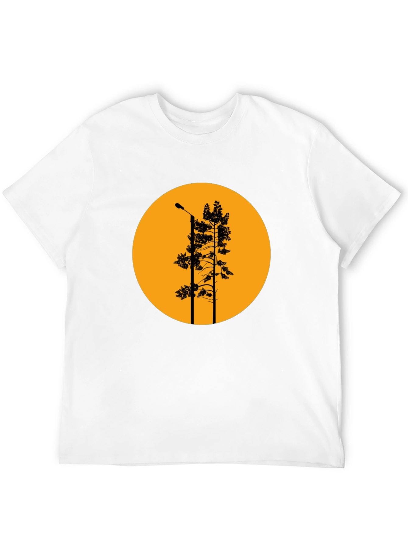 Retro Sunset Tree Silhouette Graphic T-Shirt
