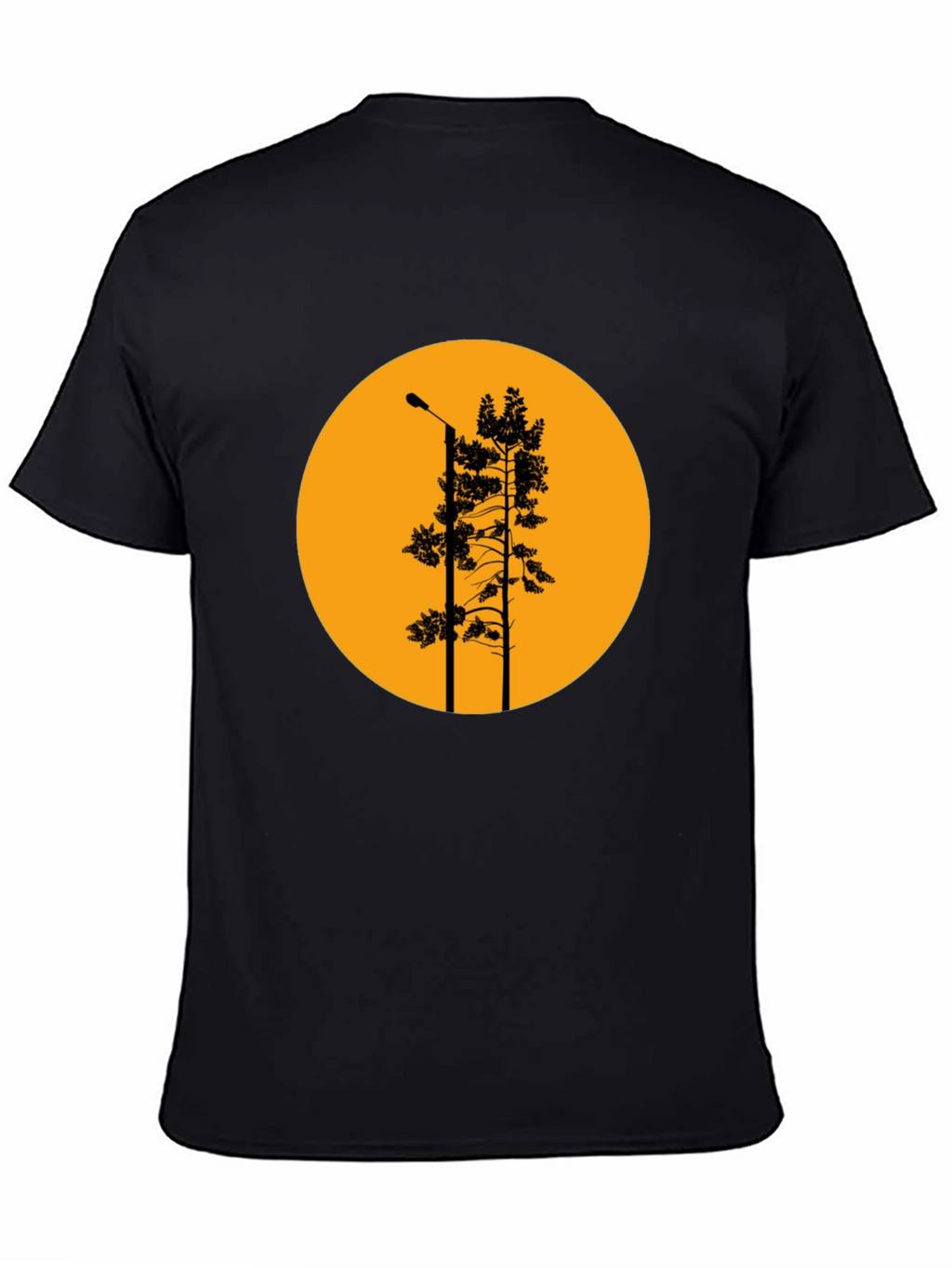 Retro Sunset Tree Silhouette Graphic T-Shirt