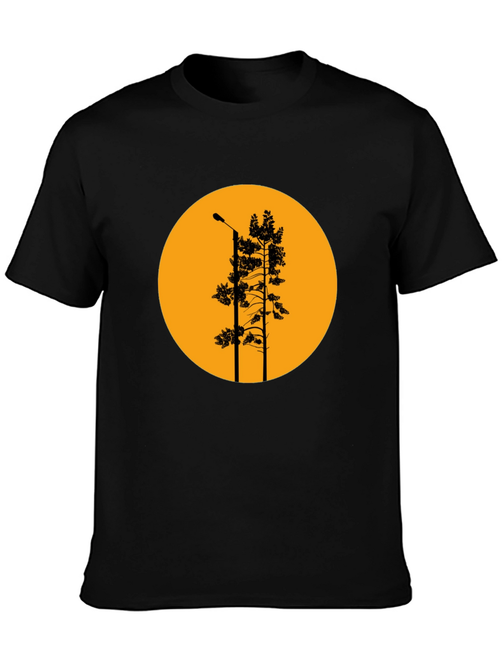 Retro Sunset Tree Silhouette Graphic T-Shirt