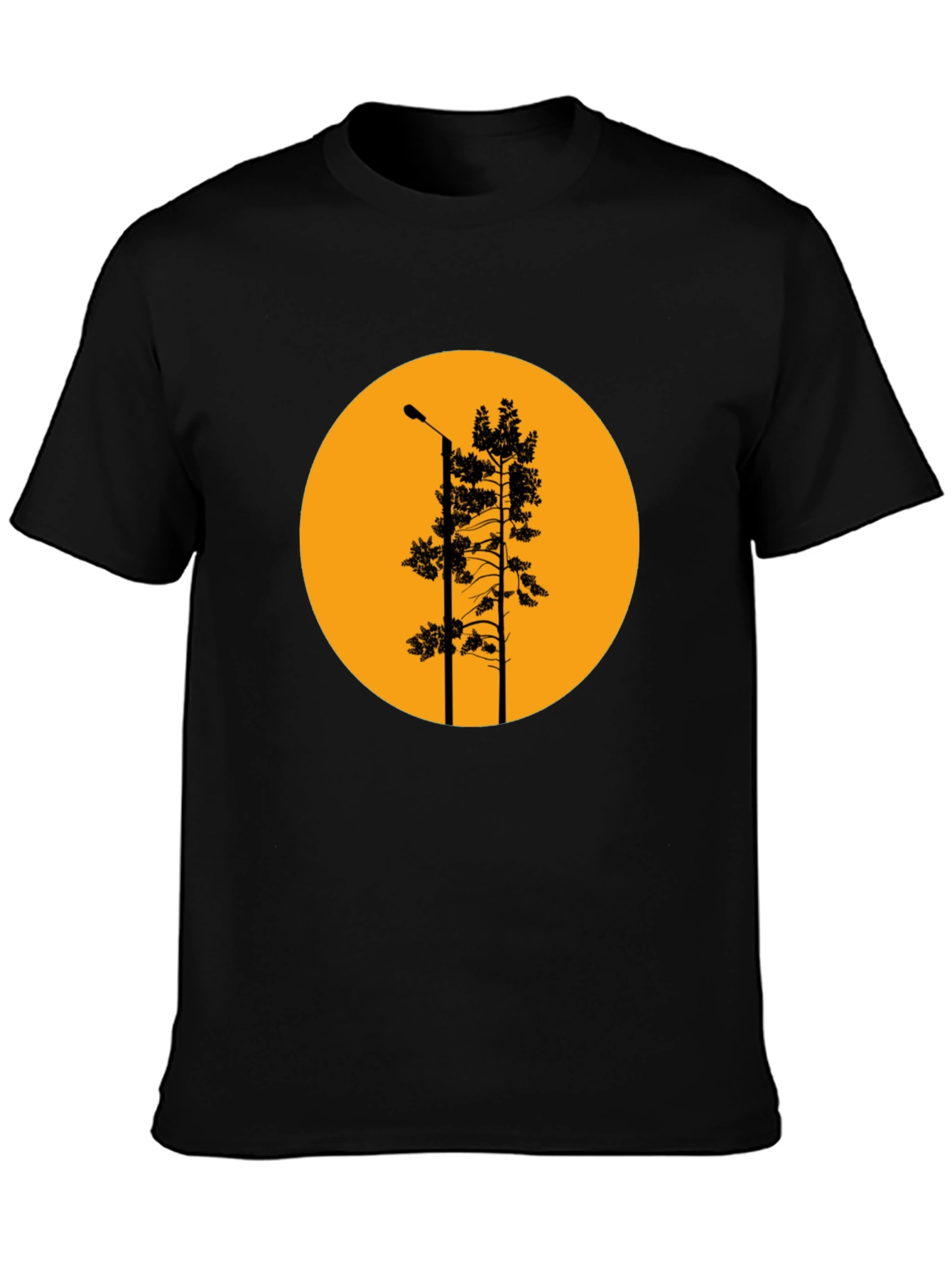 Retro Sunset Tree Silhouette Graphic T-Shirt
