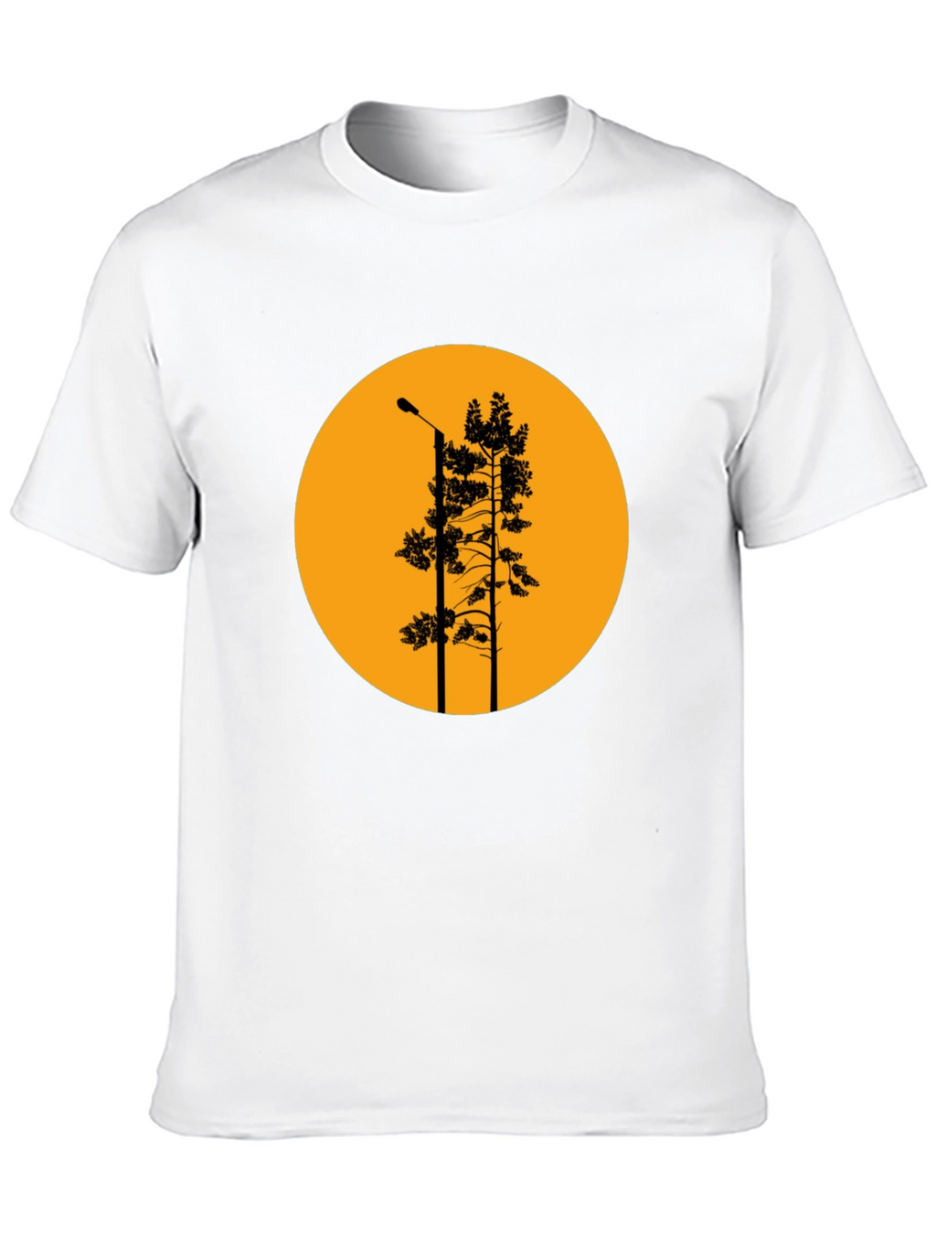 Retro Sunset Tree Silhouette Graphic T-Shirt