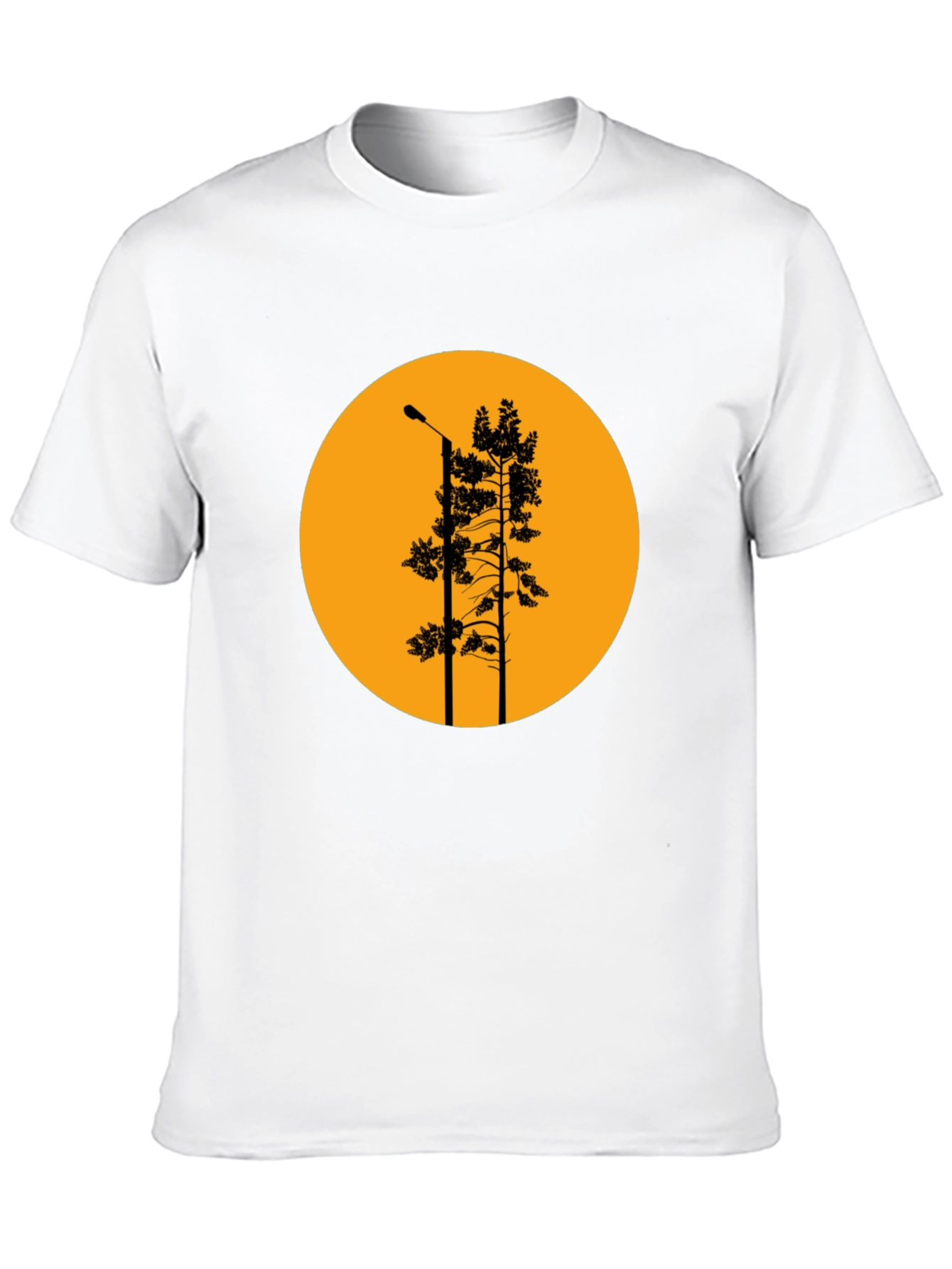 Retro Sunset Tree Silhouette Graphic T-Shirt