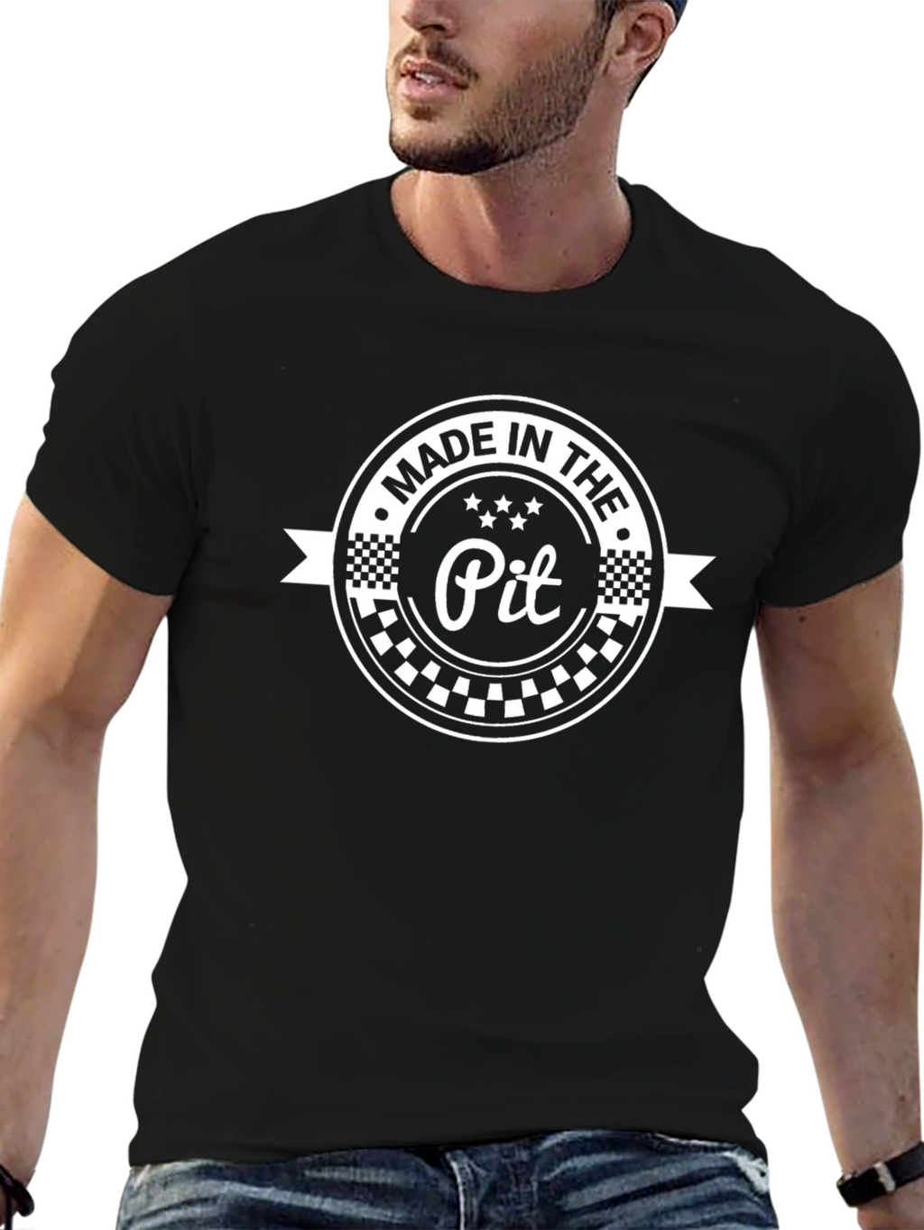 Made In The Pit Black Graphic Tee