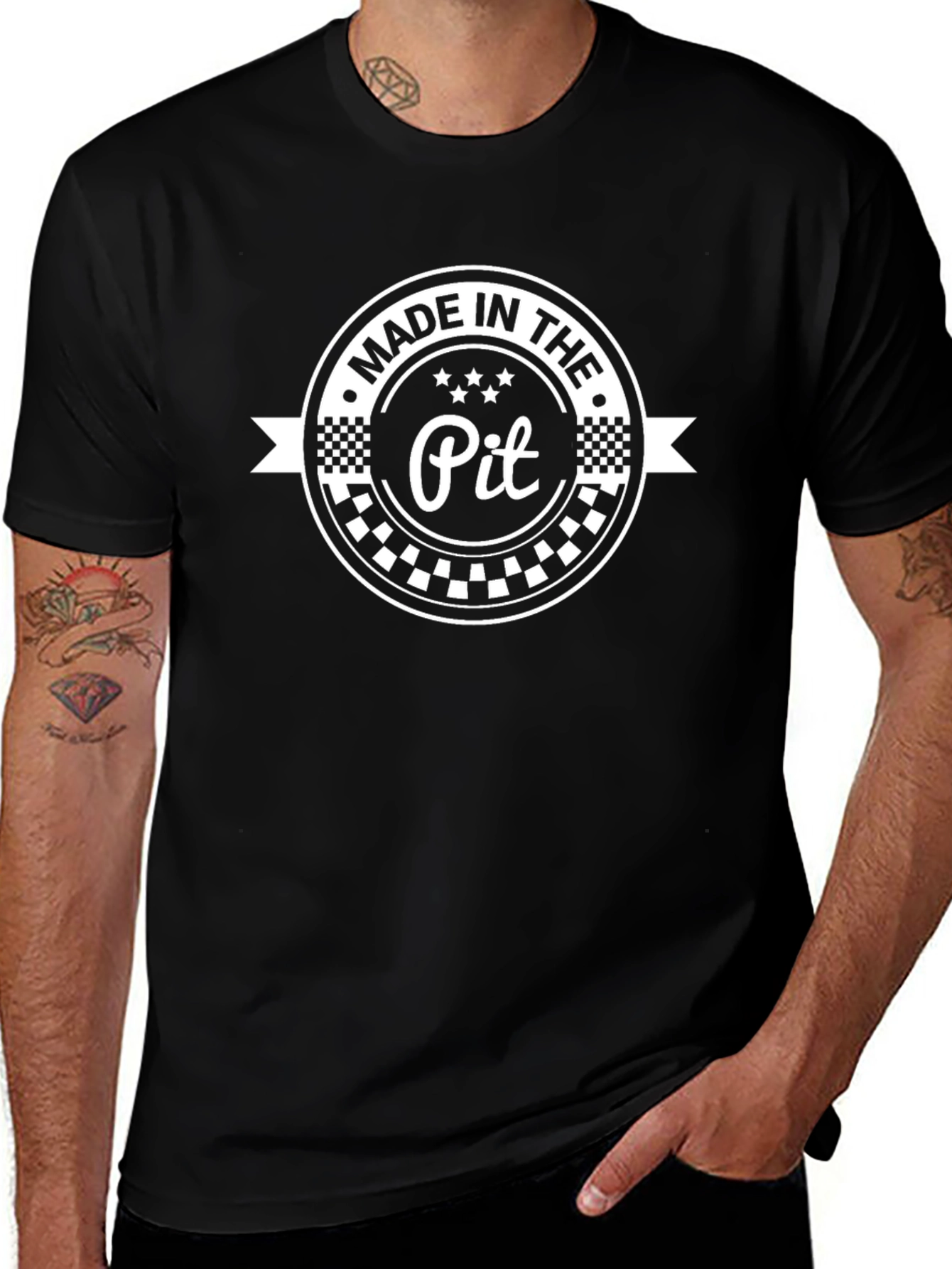 Made In The Pit Black Graphic Tee