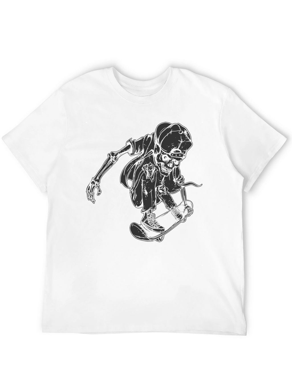 Skateboarding Skeleton T-Shirt - Unique Graphic Tee
