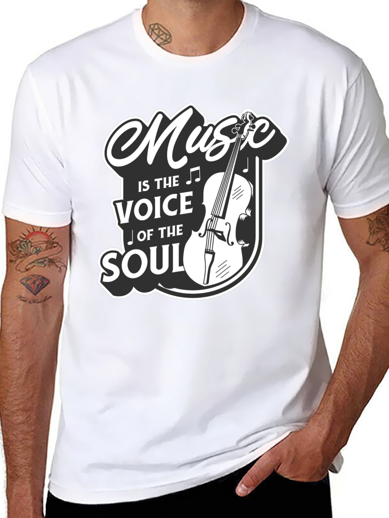 Music Is The Voice Of The Soul Graphic T-Shirt