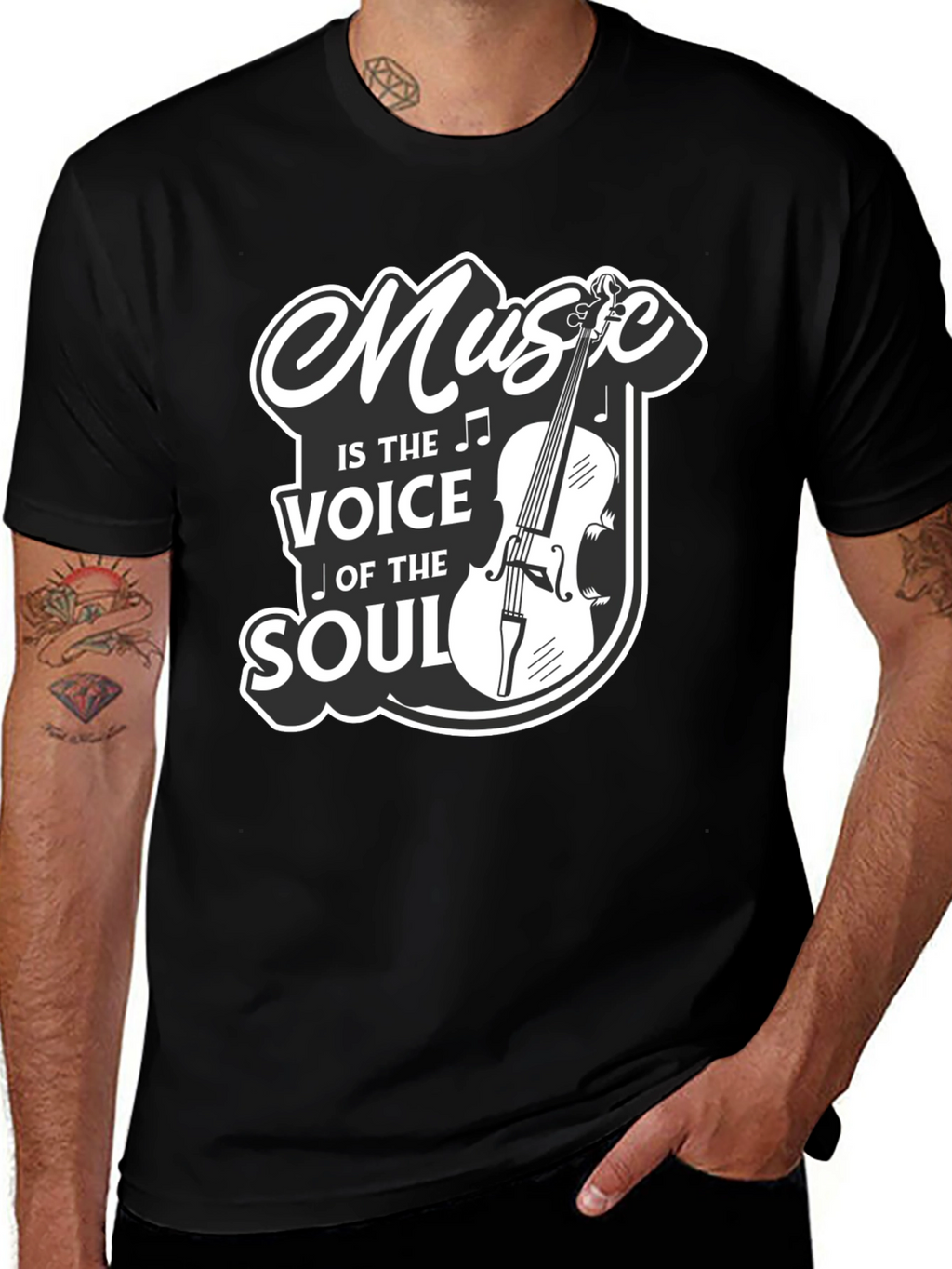 Music Is The Voice Of The Soul Graphic T-Shirt