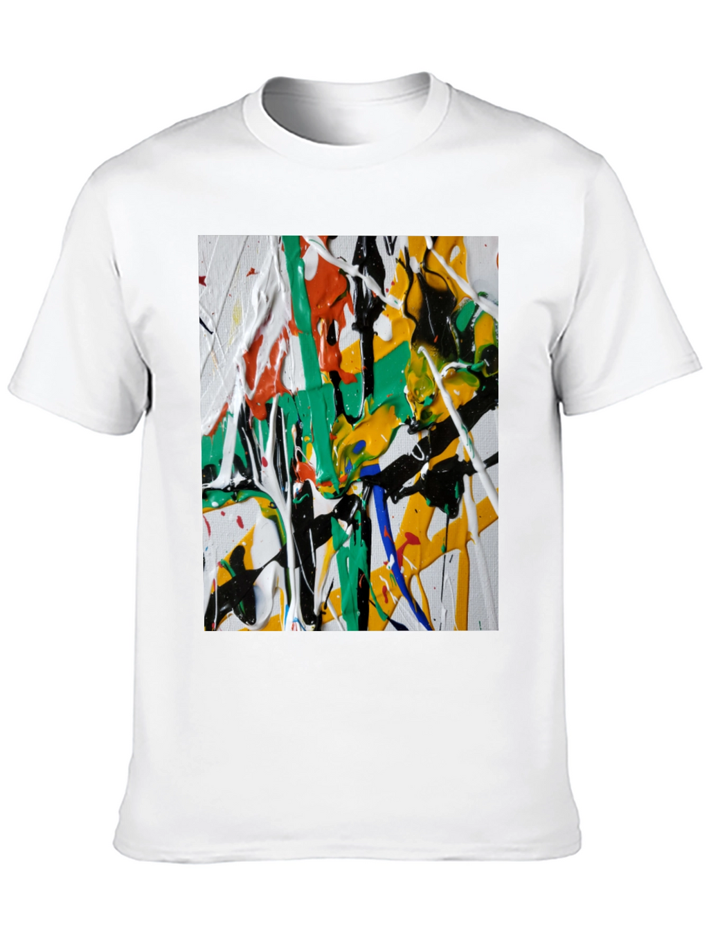Abstract Paint Splatter Graphic Tee - Modern Art Shirt