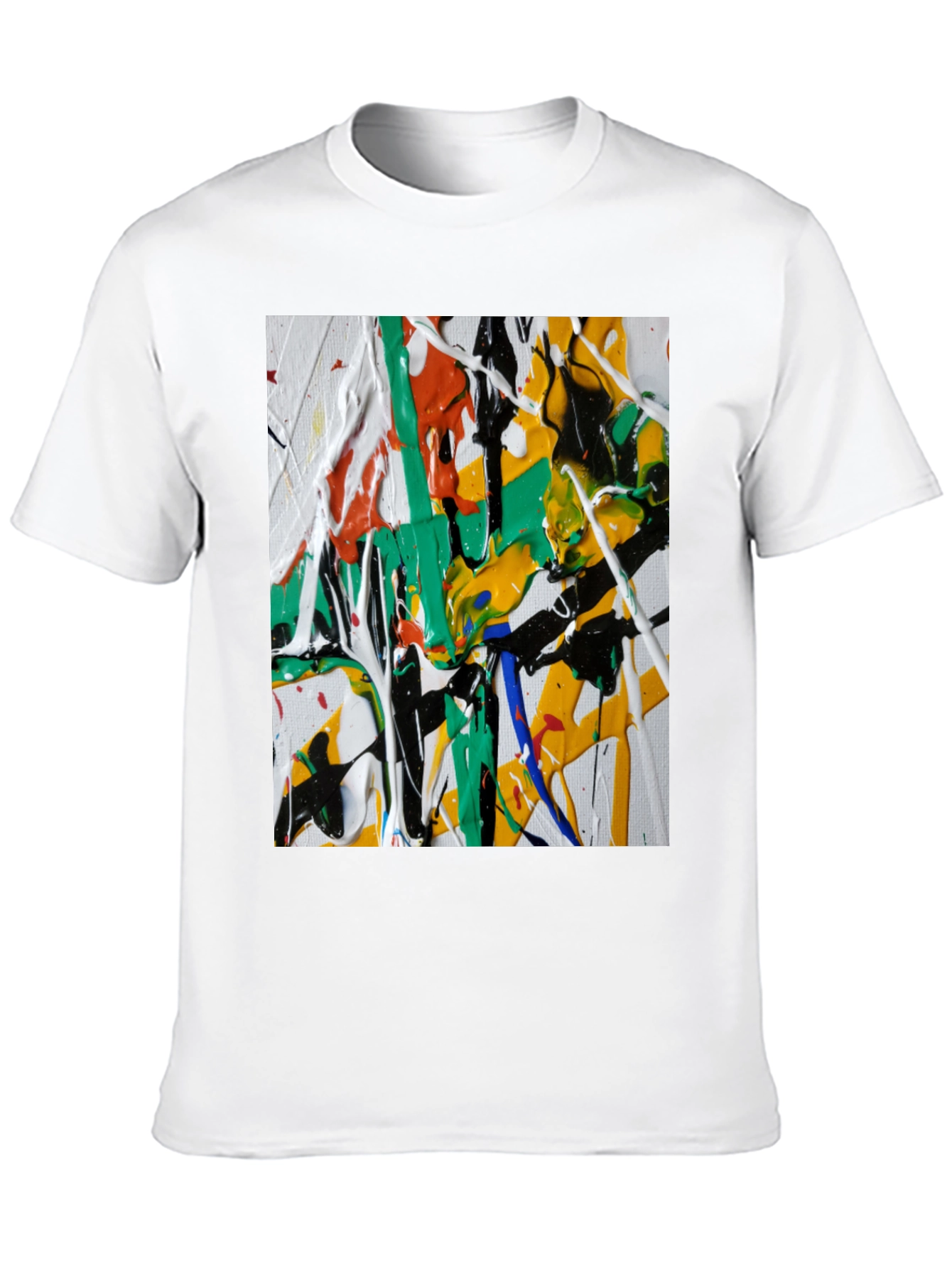 Abstract Paint Splatter Graphic Tee - Modern Art Shirt