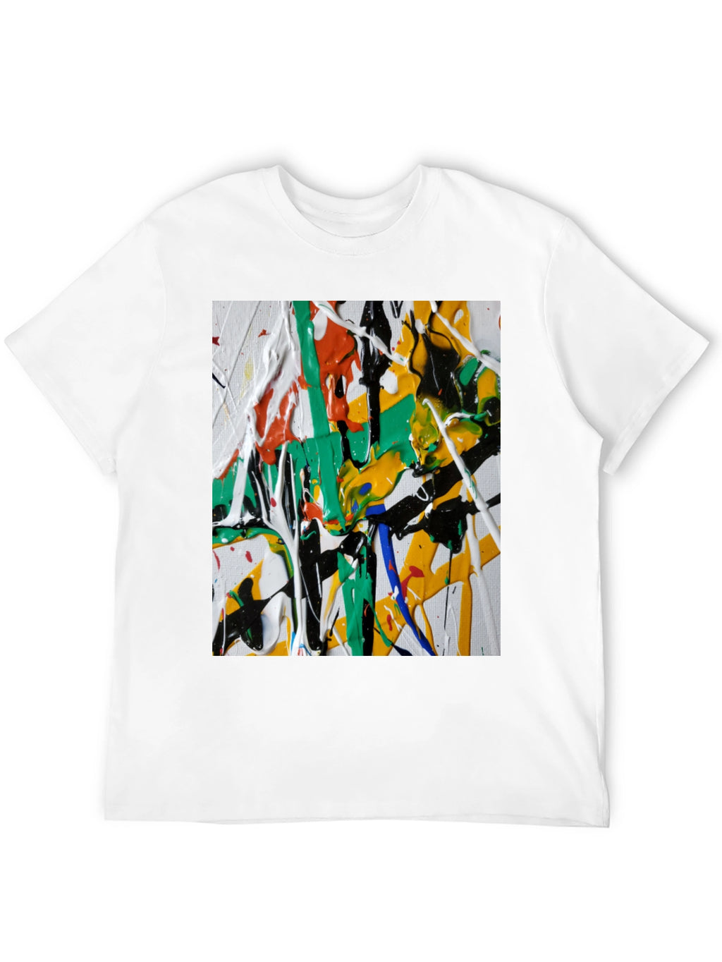 Abstract Paint Splatter Graphic Tee - Modern Art Shirt